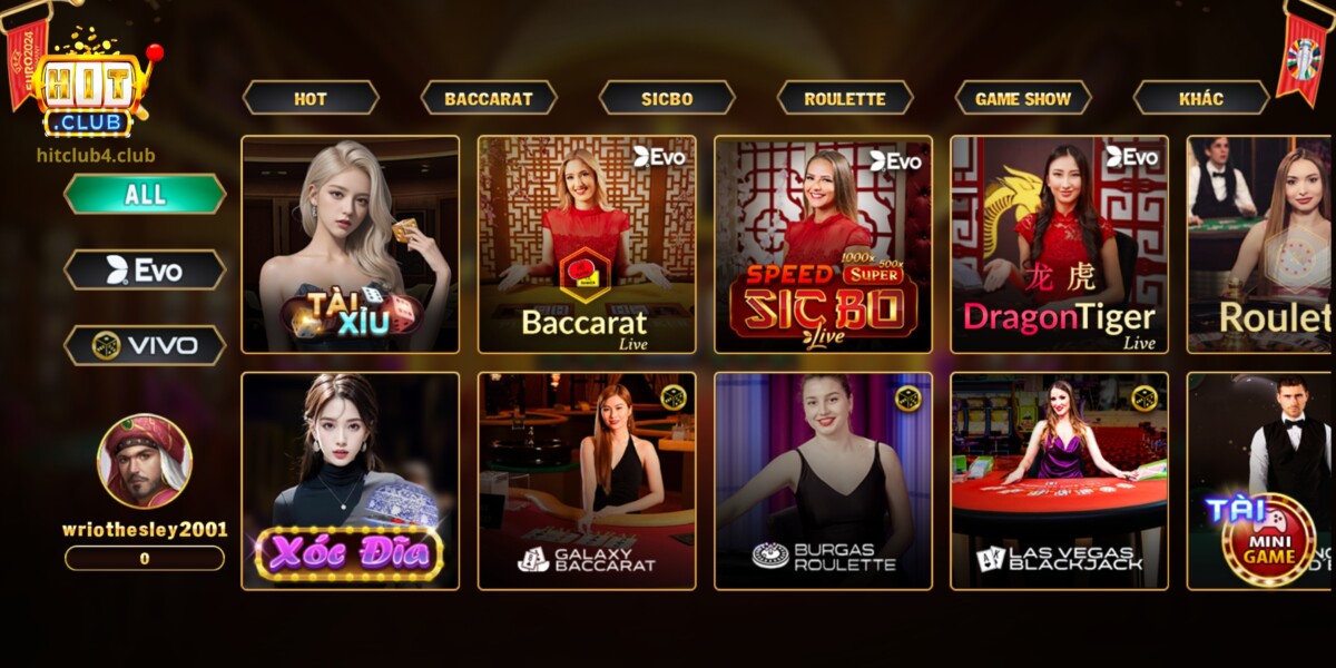 Casino Live có nhiều trò chơi tuyệt đỉnh