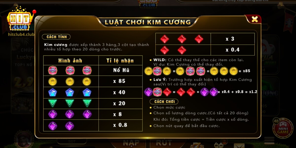 Hướng dẫn các bước chơi cụ thể