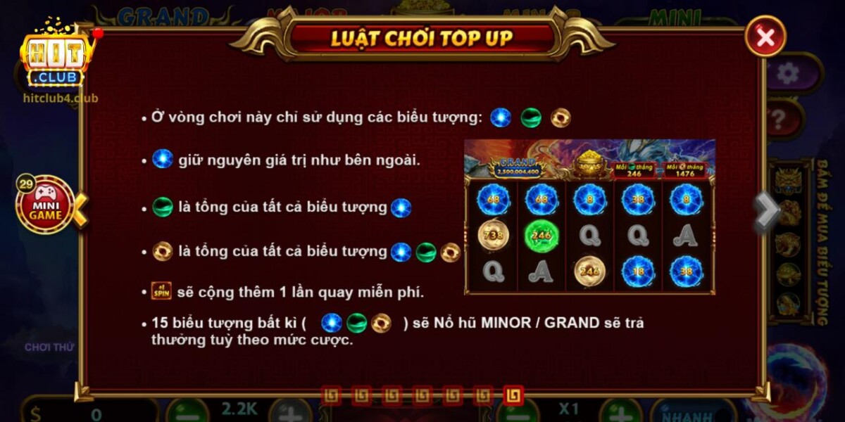 Hướng dẫn luật chơi top up siêu đơn giản 