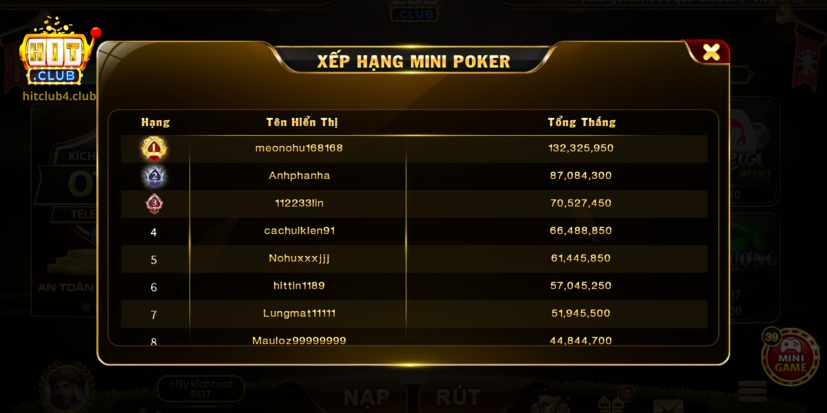 Theo dõi bảng xếp hạng rõ ràng